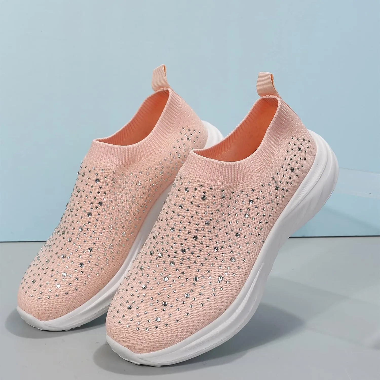 Fashion Autumn Women Sports Shoes Flat Bottom Lightweight Fly Woven Mesh Breathable Comfortable Slip On Sea Kite Sneaker
