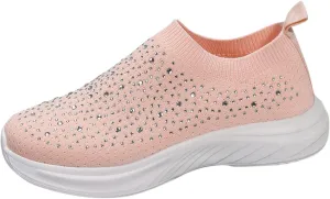 Fashion Autumn Women Sports Shoes Flat Bottom Lightweight Fly Woven Mesh Breathable Comfortable Slip On Sea Kite Sneaker