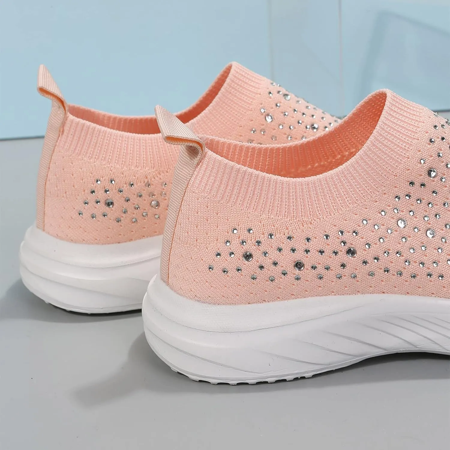 Fashion Autumn Women Sports Shoes Flat Bottom Lightweight Fly Woven Mesh Breathable Comfortable Slip On Sea Kite Sneaker