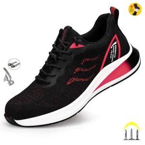 Fashion Safety Shoes Women Steel Toe Shoes Anti-puncture Work Sneakers Indestructible Work Safety Boots Male Shoes Work Boots