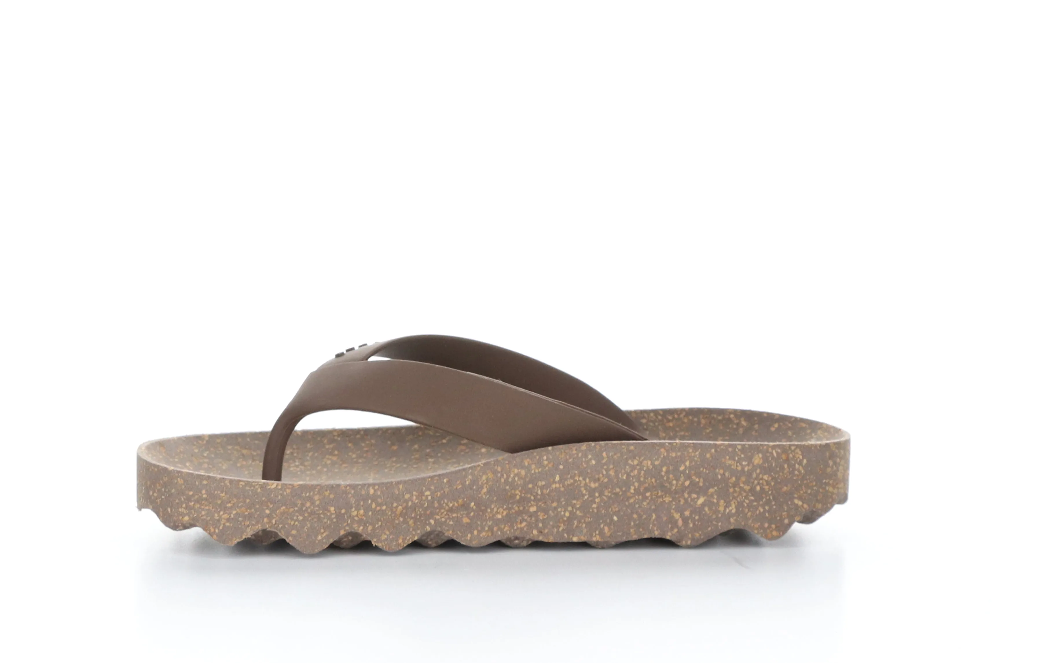 FEEL_L Brown Rubber Strap Casual Flip-Flops