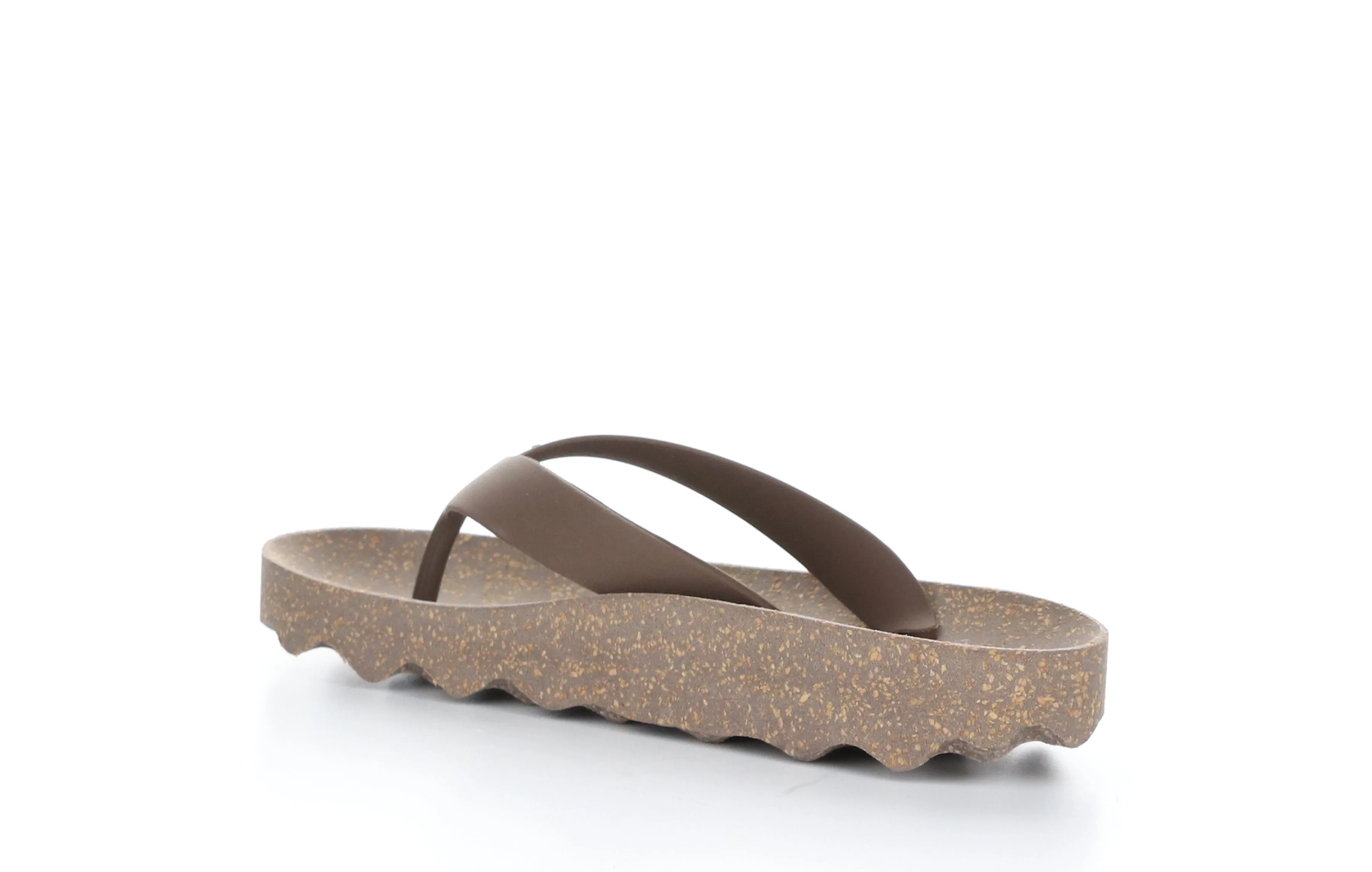 FEEL_L Brown Rubber Strap Casual Flip-Flops