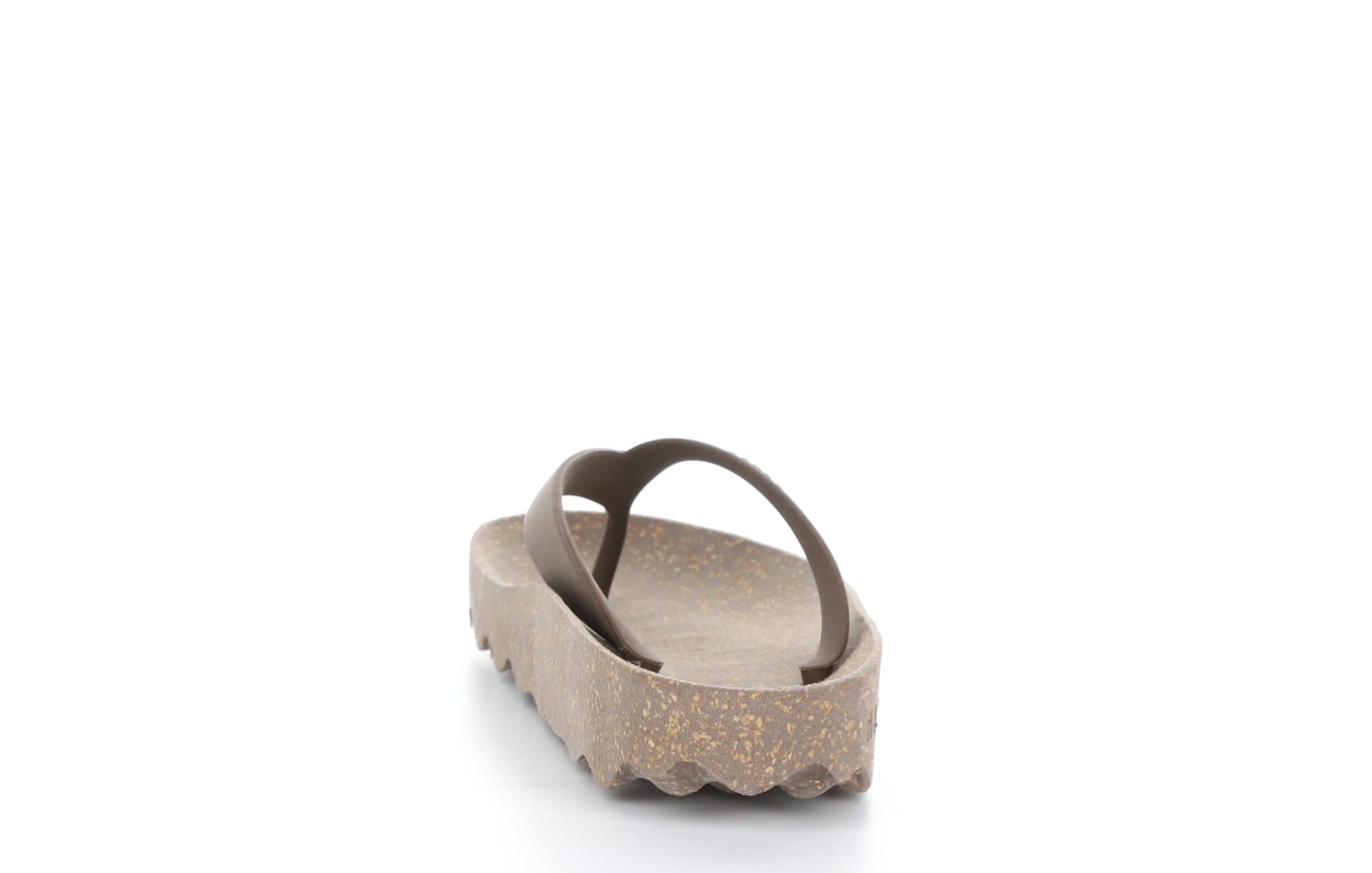 FEEL_L Brown Rubber Strap Casual Flip-Flops