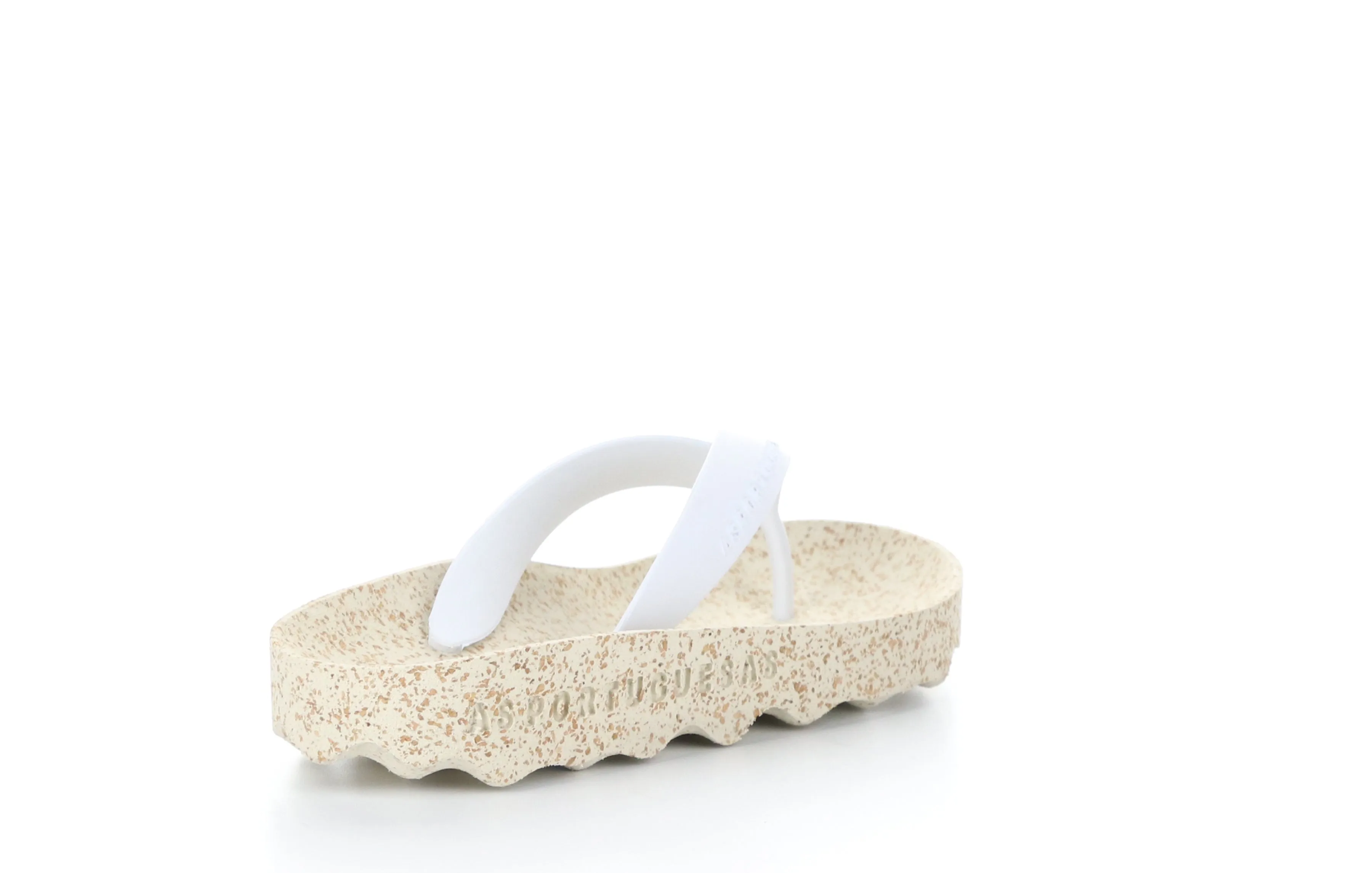 FEEL_L White Rubber Strap Casual Flip-Flops