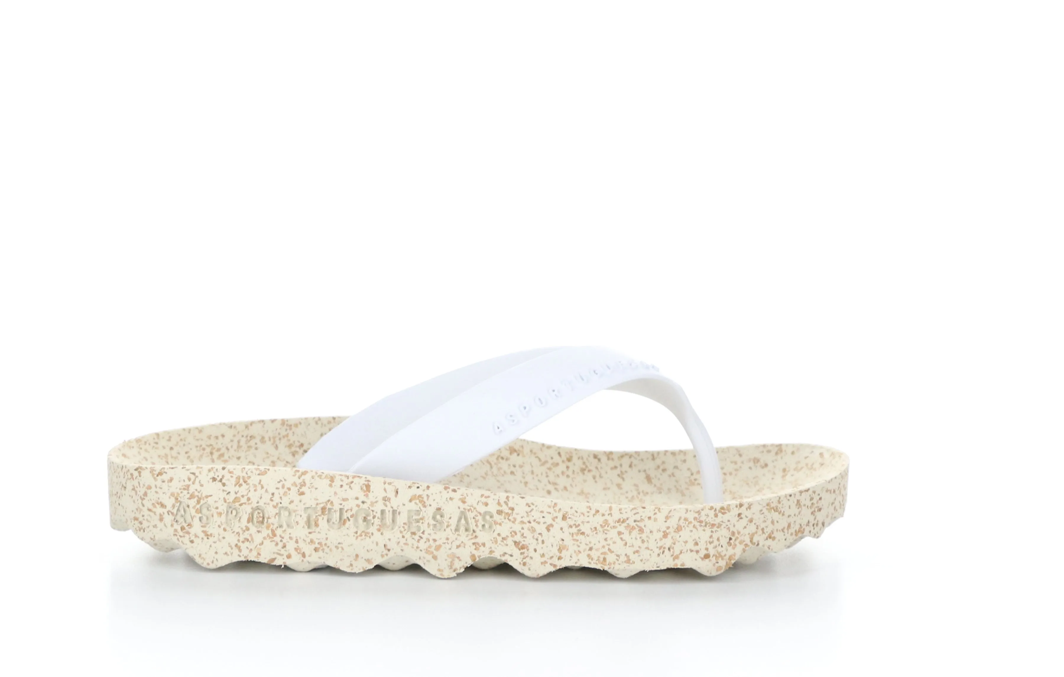 FEEL_L White Rubber Strap Casual Flip-Flops
