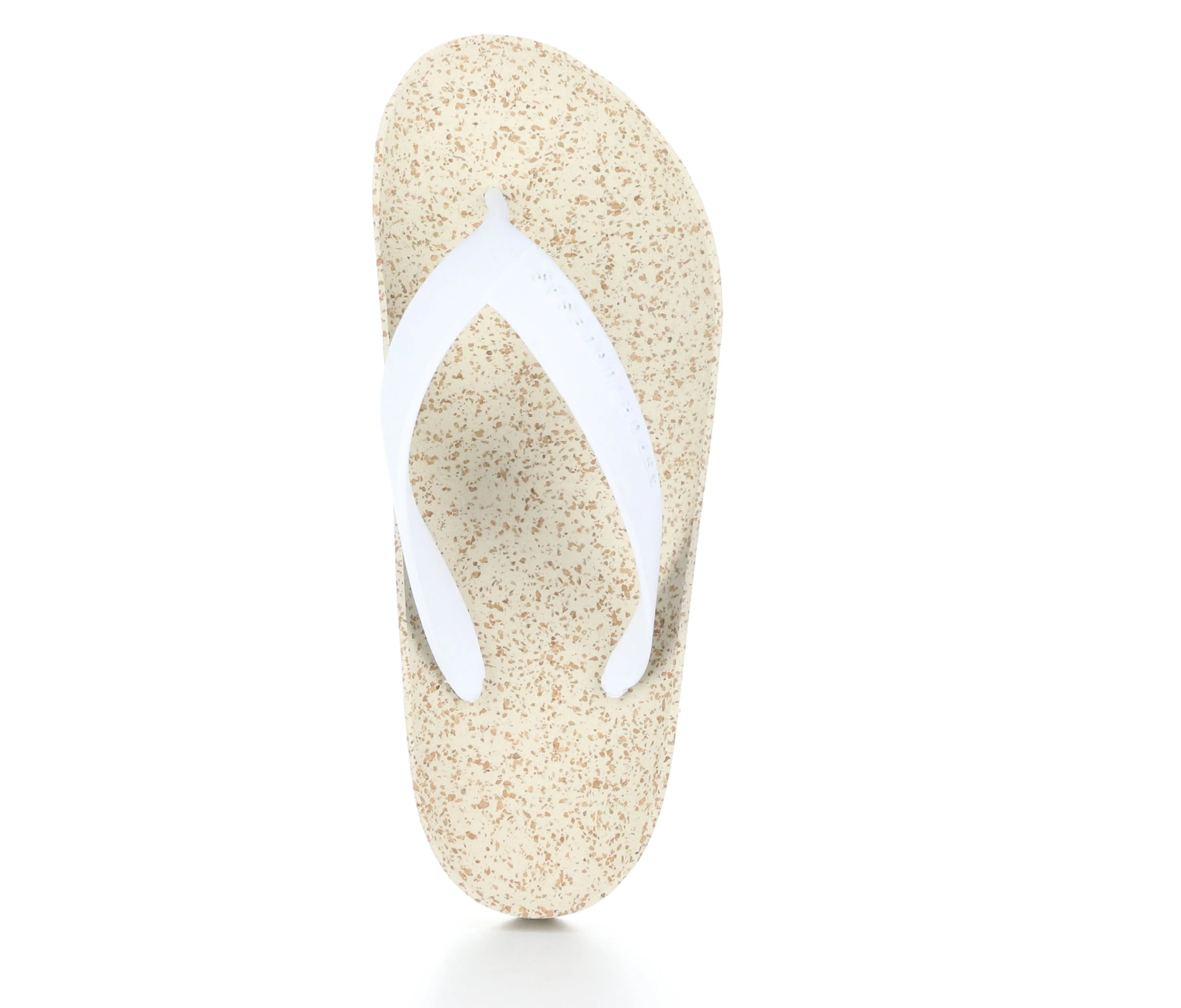 FEEL_L White Rubber Strap Casual Flip-Flops