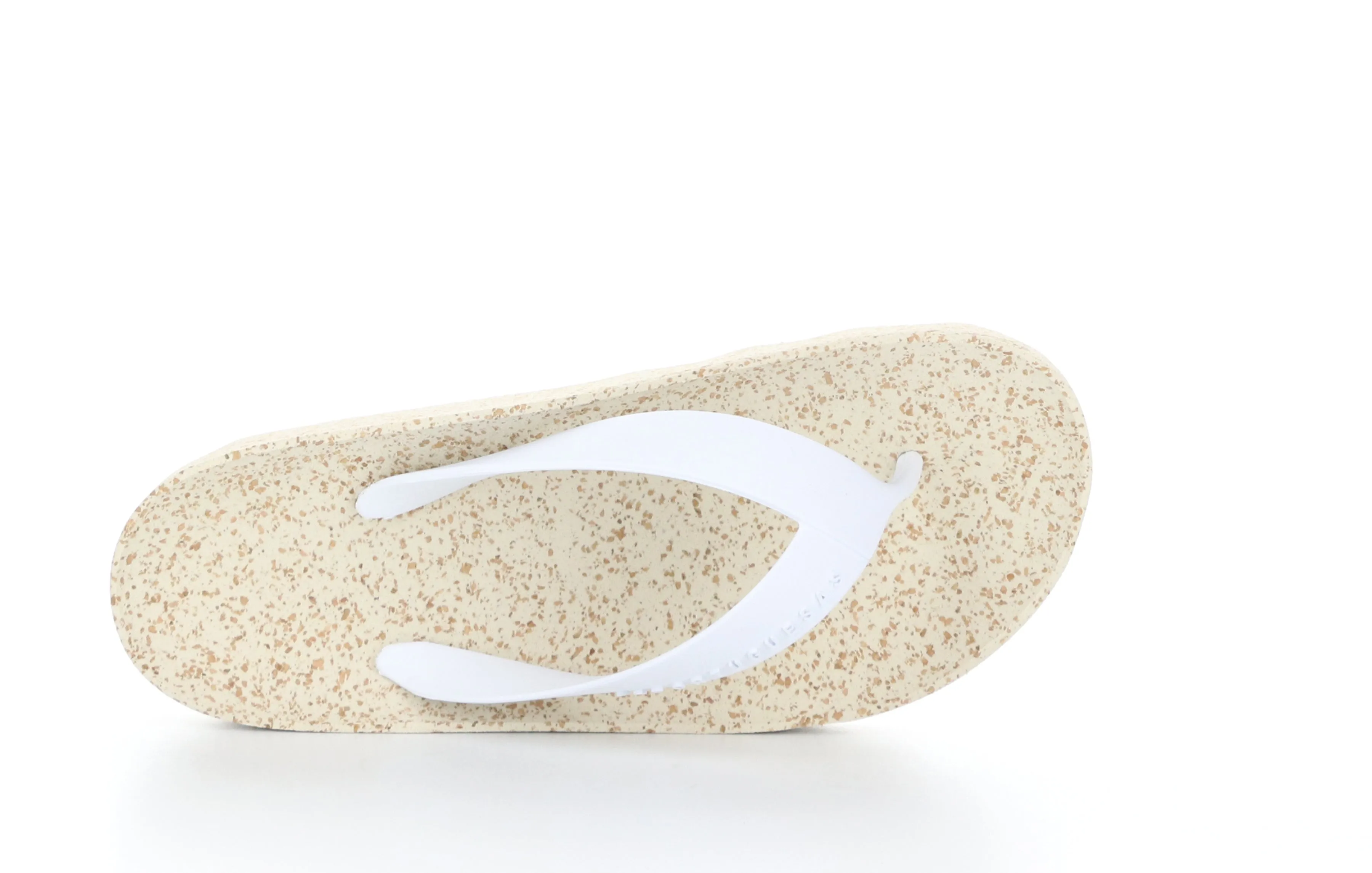 FEEL_L White Rubber Strap Casual Flip-Flops