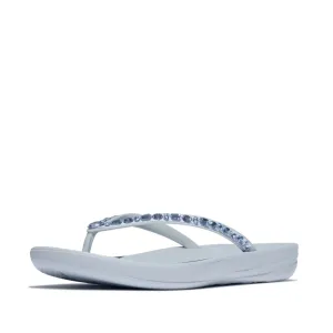 FitFlop Iqushion Multi Crystal Flip Flops Sandals - Quiet Blue