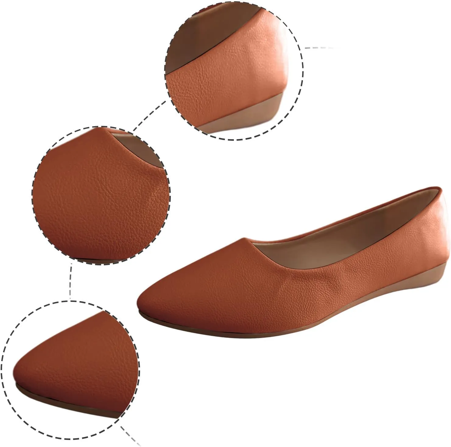 Flat Shoes for Women Pointed Toe Ballet Flats Comfort Slip On Loafers Business Casual Shoes Flat Dress Shoes