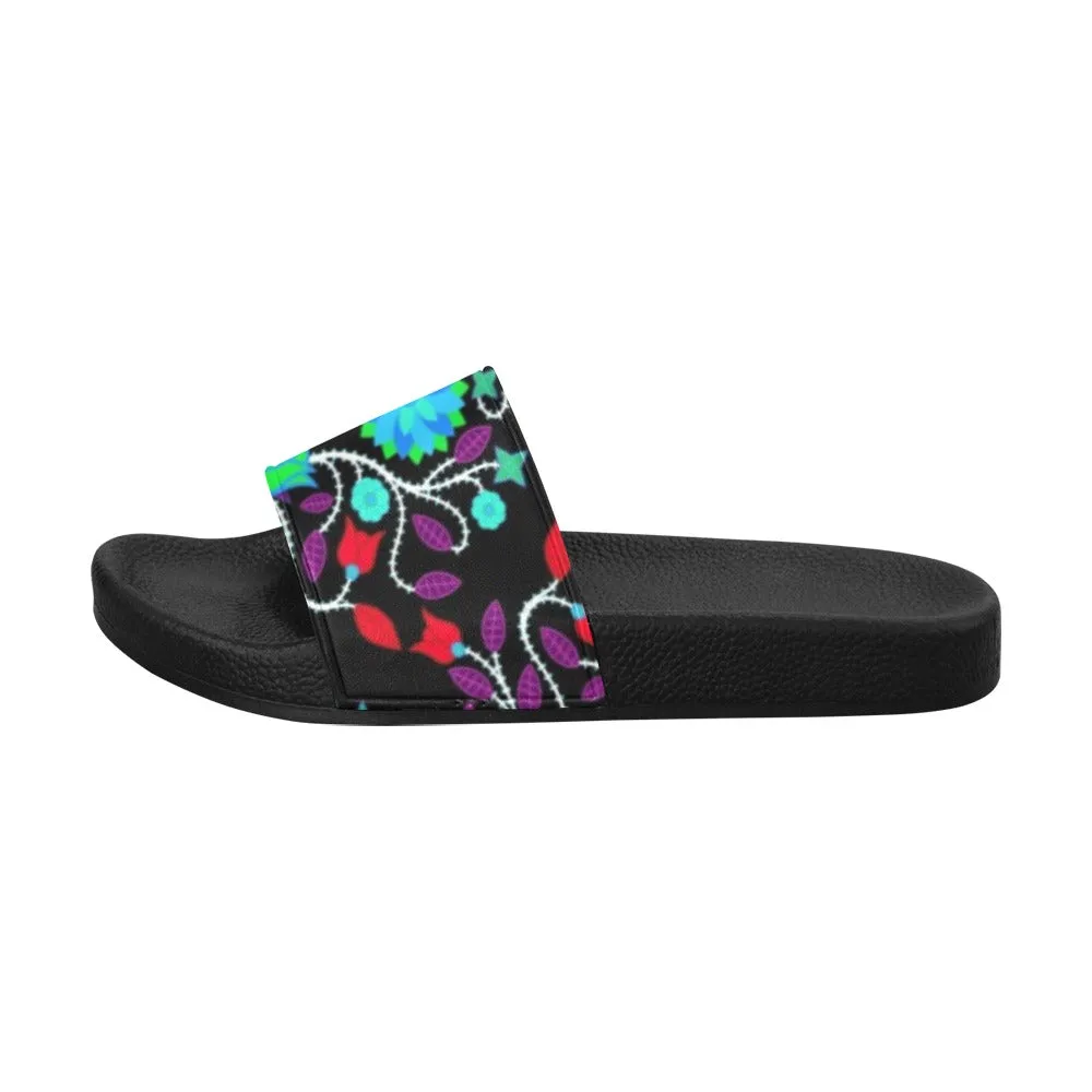 Floral Beadwork Four Clans Winter Women's Slide Sandals