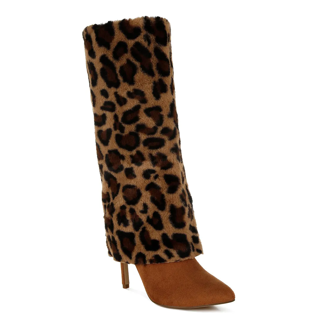 Fold-Over Calf-High Boots