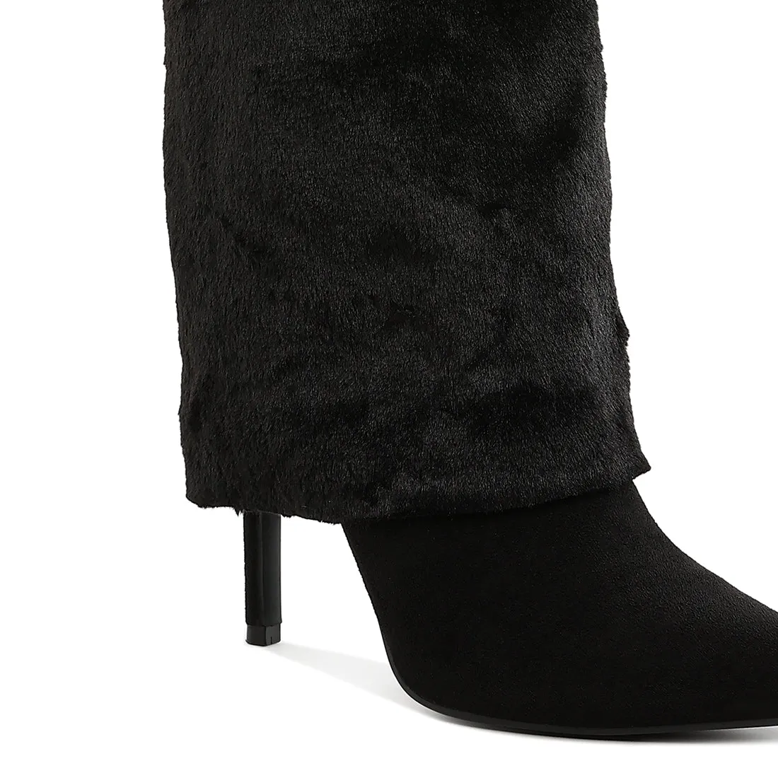 Fold-Over Calf-High Boots