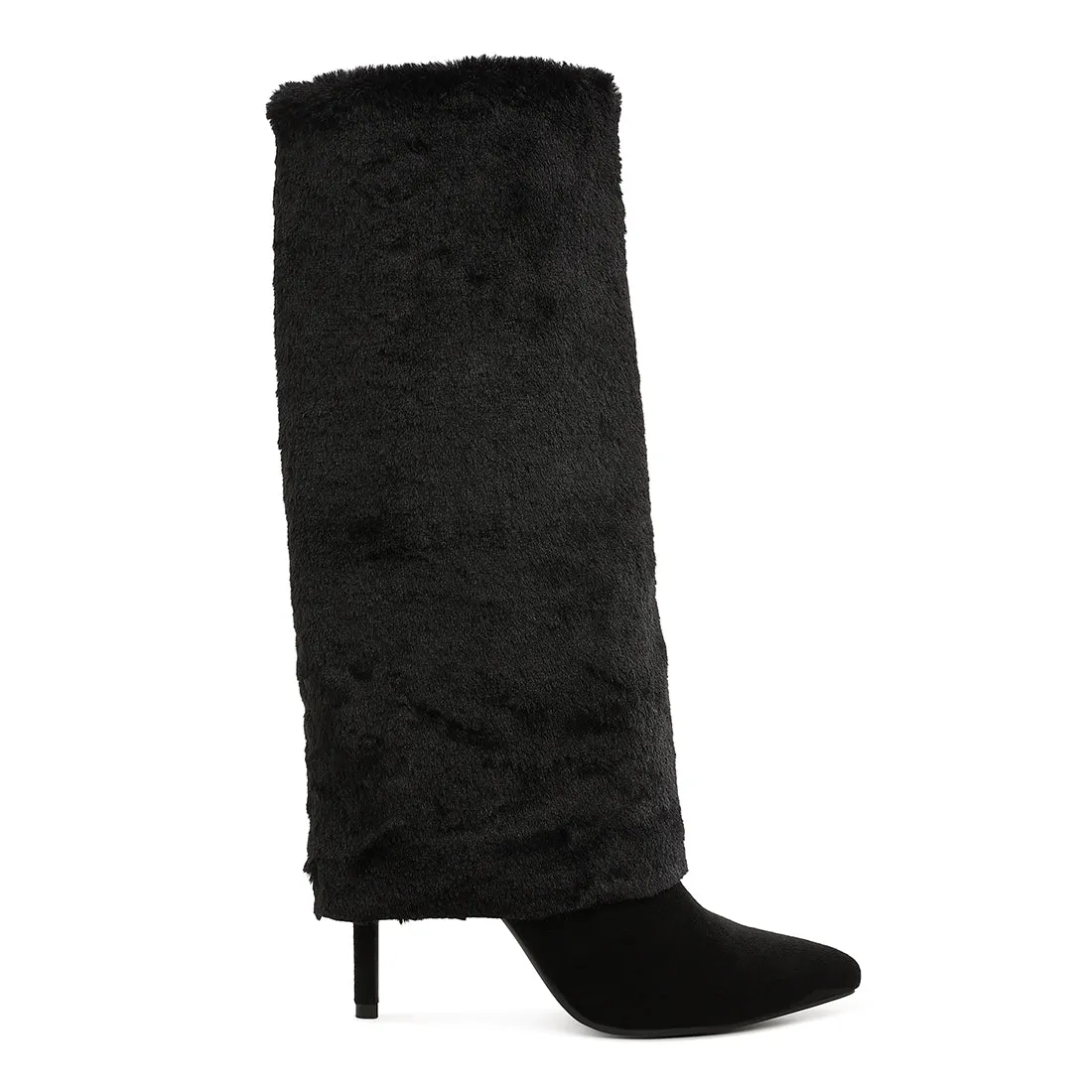 Fold-Over Calf-High Boots
