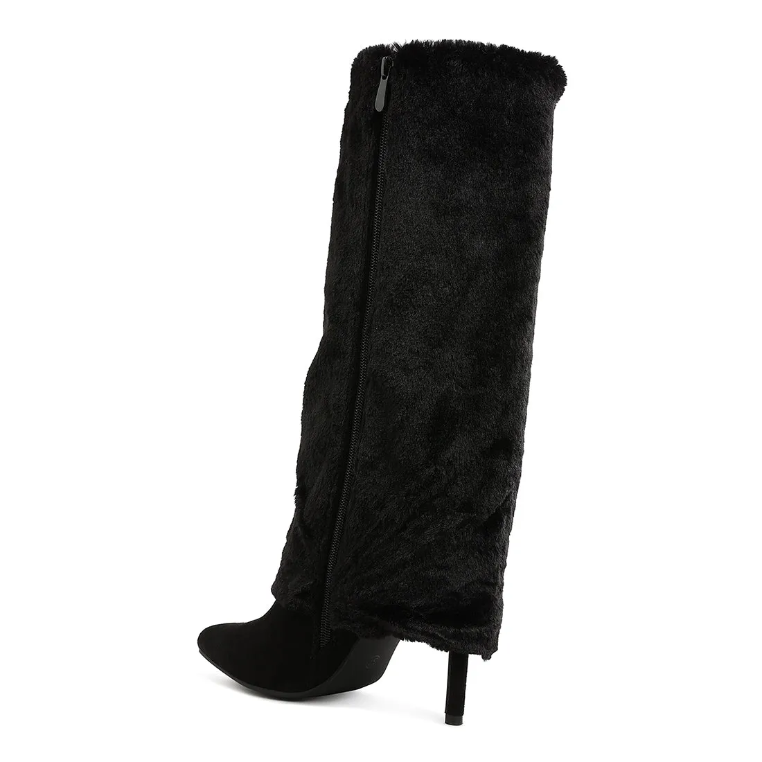 Fold-Over Calf-High Boots