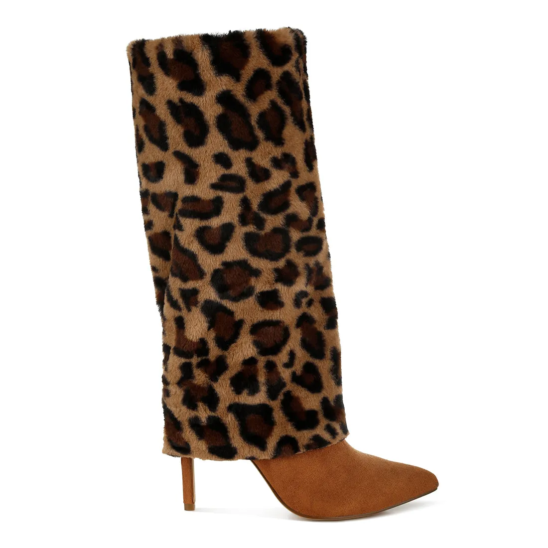 Fold-Over Calf-High Boots