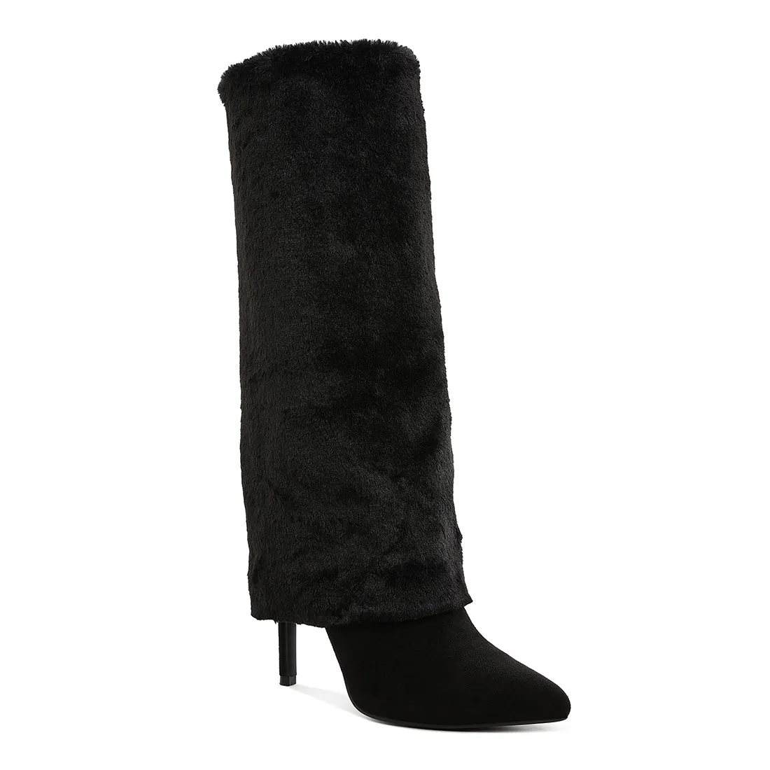 Fold-Over Calf-High Boots