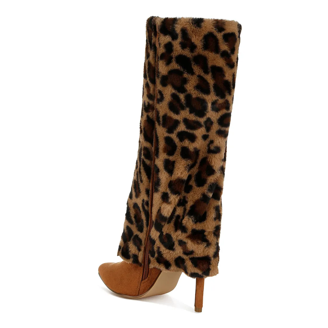 Fold-Over Calf-High Boots
