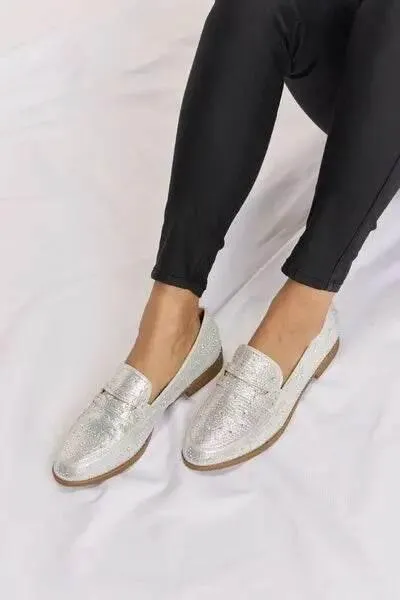 Forever Link Rhinestone Point Toe Women Loafers