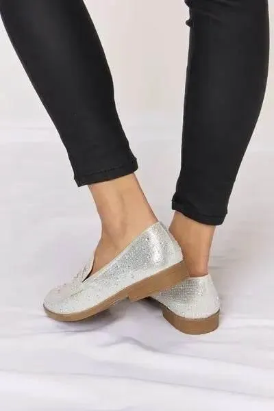 Forever Link Rhinestone Point Toe Women Loafers
