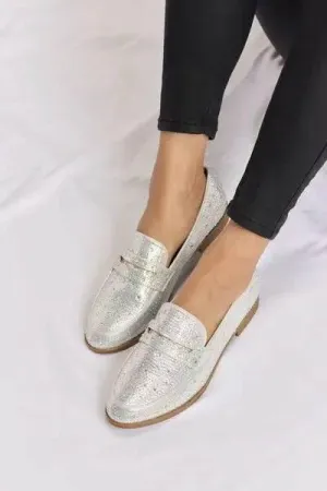 Forever Link Rhinestone Point Toe Women Loafers