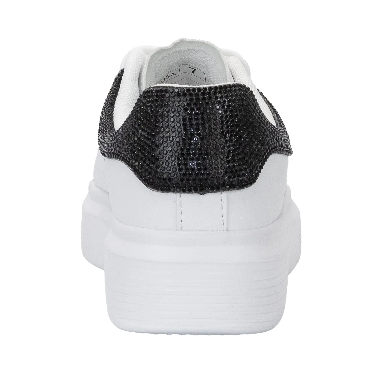 Fortuna - Lace-Up Sneakers with Rhinestone Accents, Chunky Lightweight Sole, Perfect for Casual or Urban Street Style
