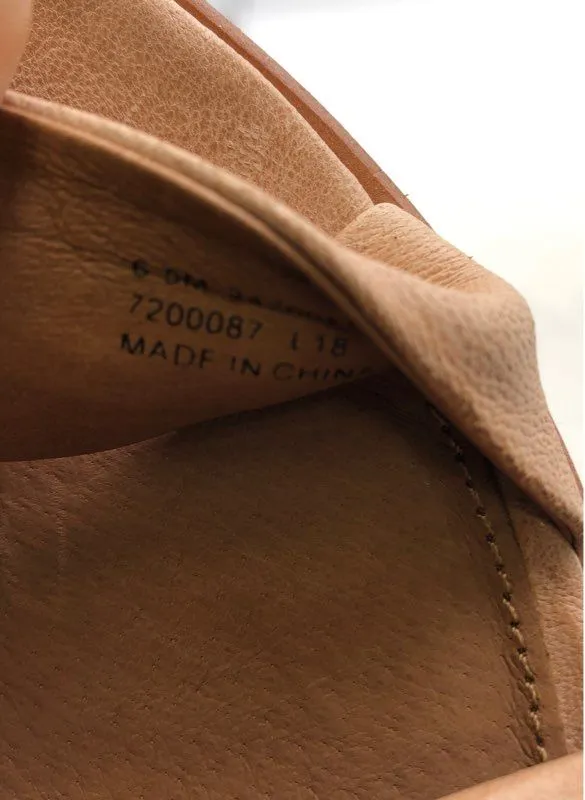 Frye Women's Beige Open Toe Block Heel Criss Cross Strappy Sandals - Size 6.5 M