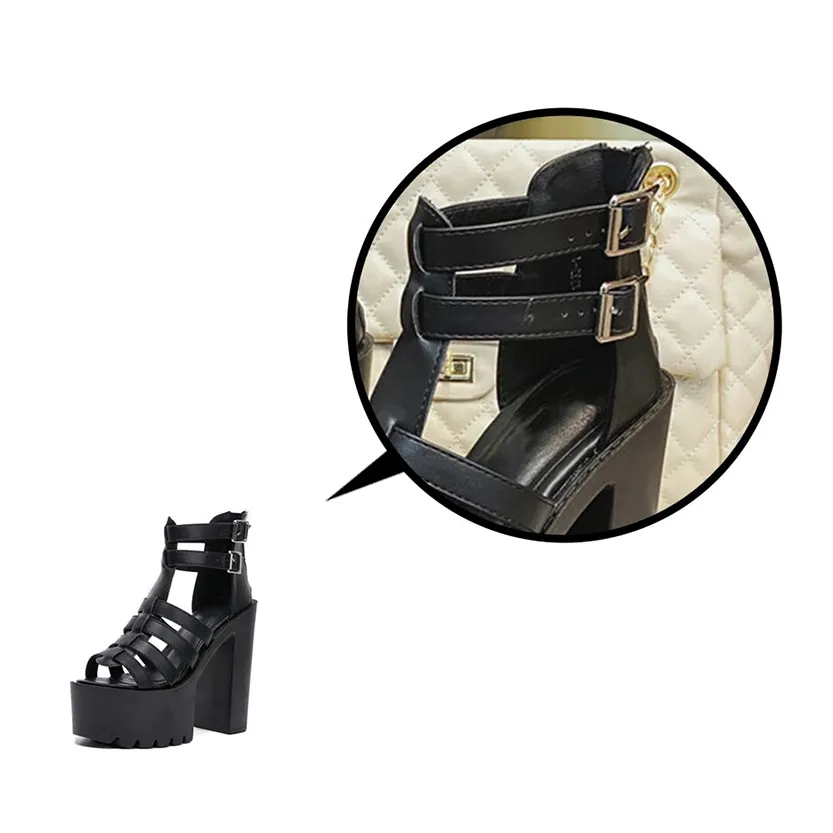 Funki Buys | Shoes | Women's Goth Open Toe Platform Sandals