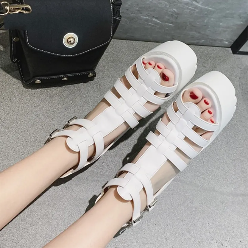 Funki Buys | Shoes | Women's Goth Open Toe Platform Sandals