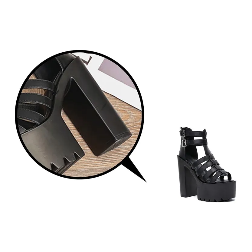 Funki Buys | Shoes | Women's Goth Open Toe Platform Sandals