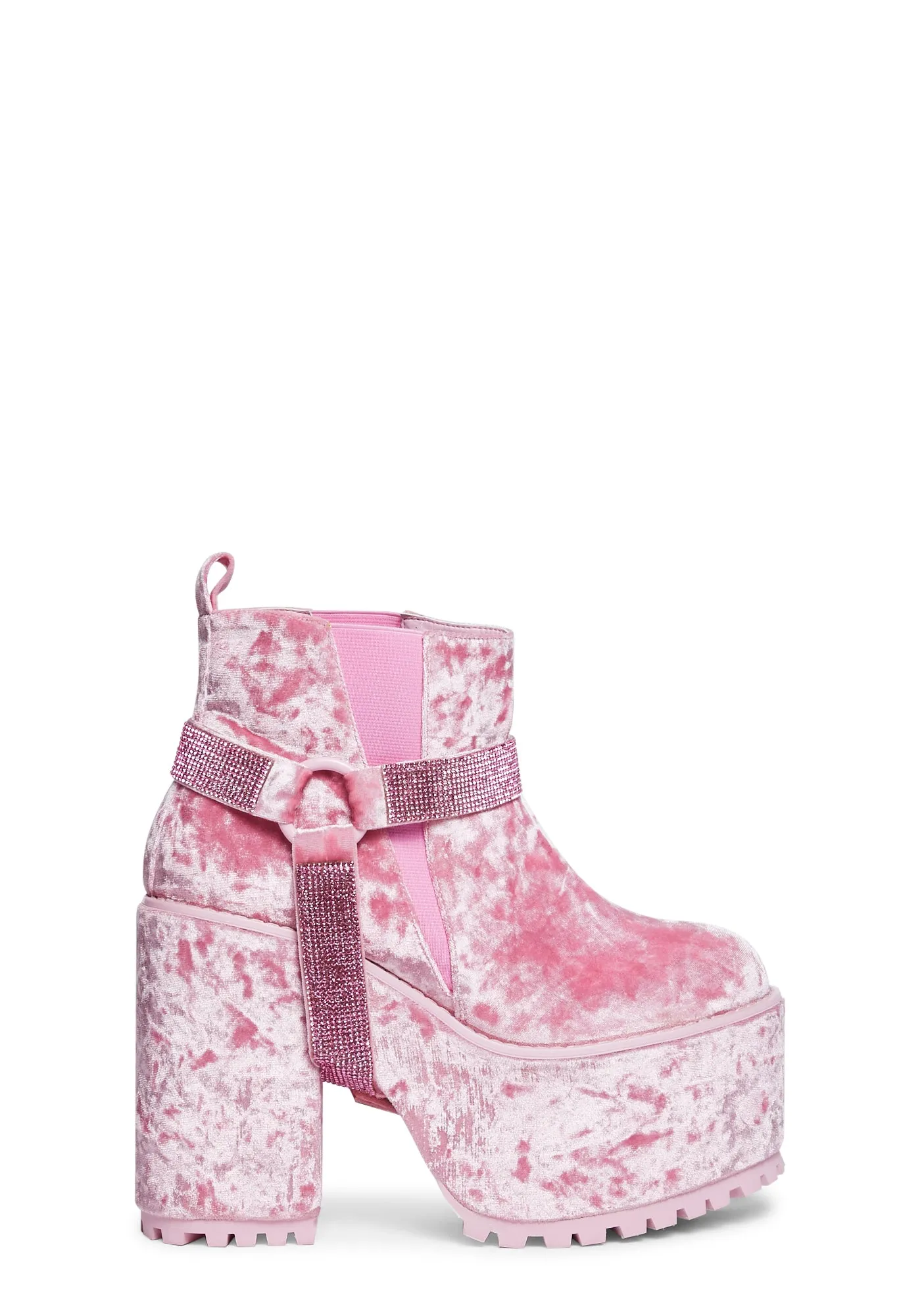 Gemma 2 Velvet Platform Boots