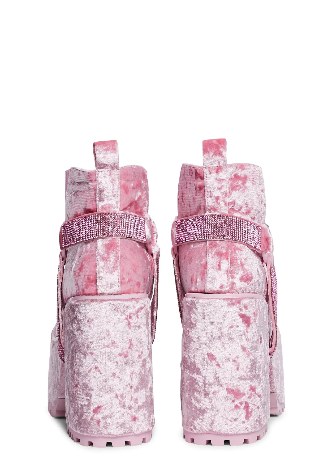 Gemma 2 Velvet Platform Boots