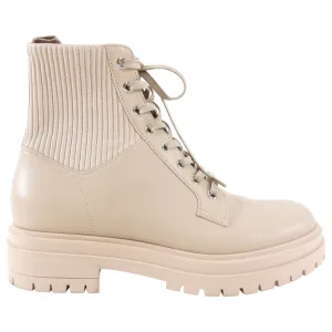 Gianvito Rossi Beige Martis 20 Leather Combat Boots - 40
