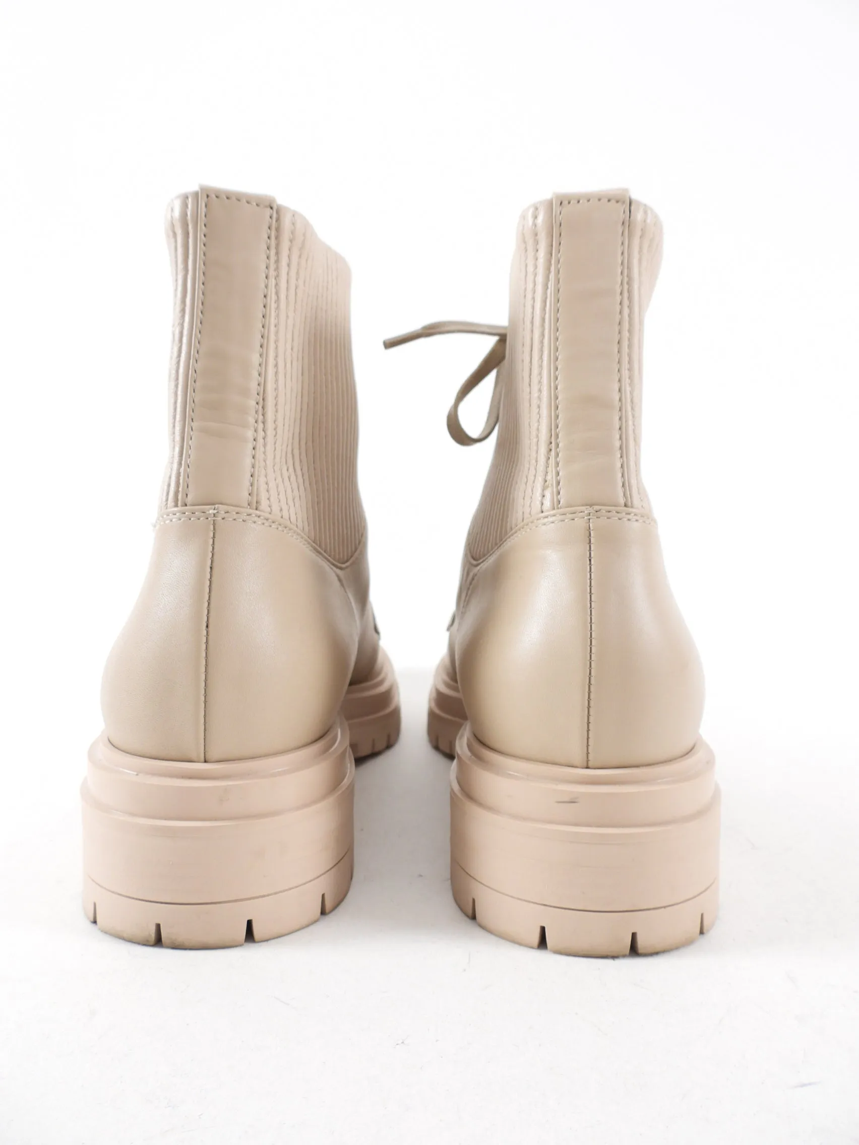 Gianvito Rossi Beige Martis 20 Leather Combat Boots - 40