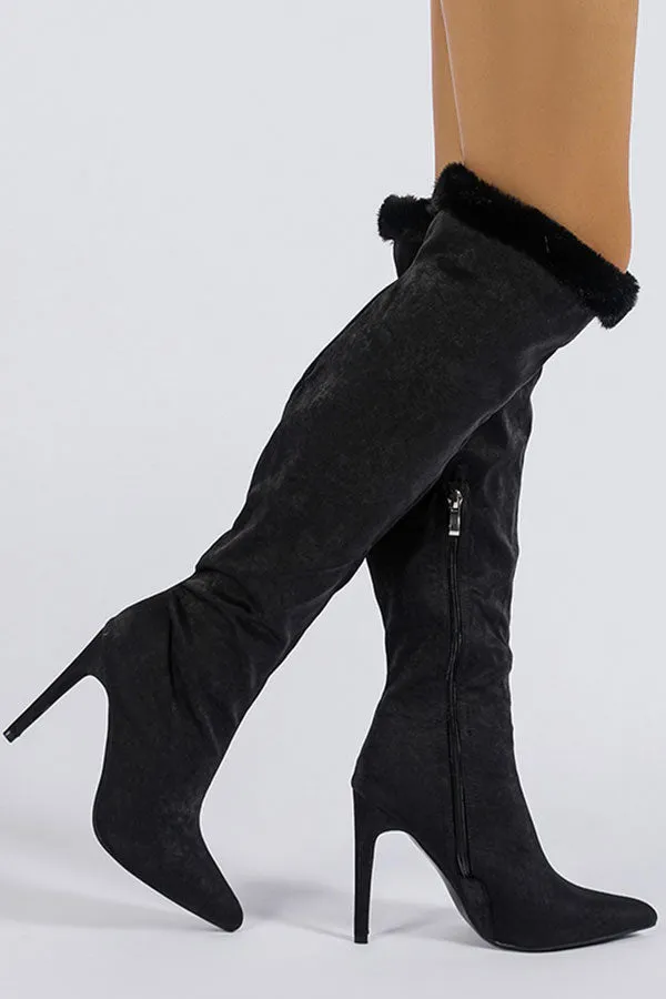 Gilding Boho Fluffy Boots