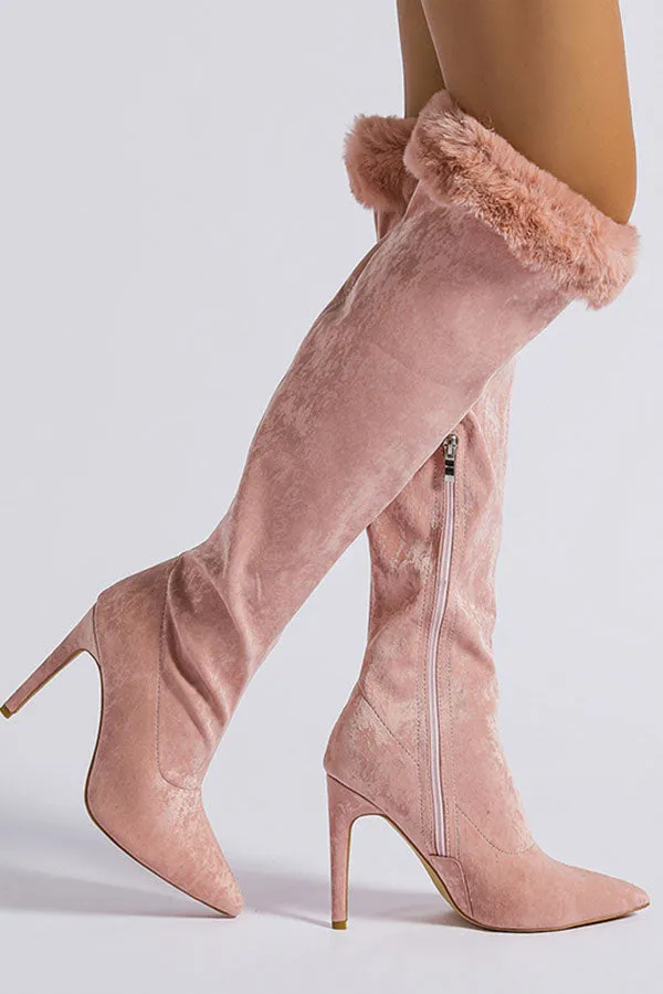 Gilding Boho Fluffy Boots