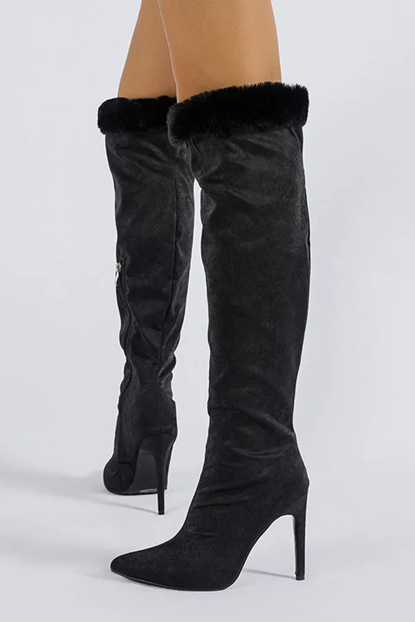 Gilding Boho Fluffy Boots