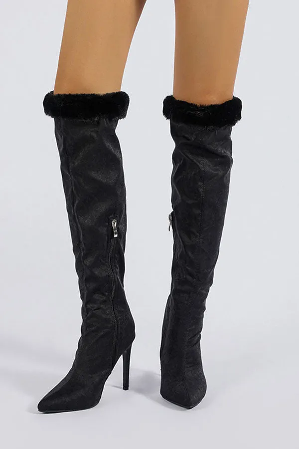 Gilding Boho Fluffy Boots