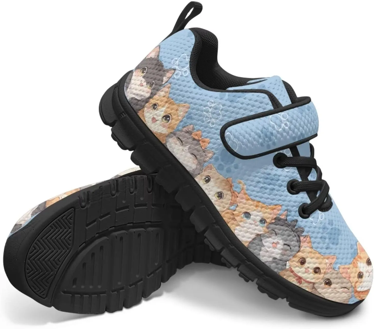 Girls Cute Sneakers Single Buckle Athletic Shoes Breathable Mesh Sneaker for Running Tennis Walking US 11-2.5
