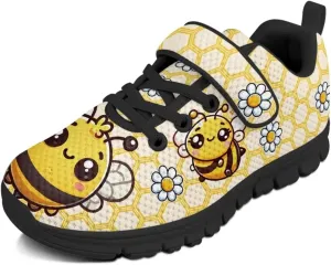 Girls Cute Sneakers Single Buckle Athletic Shoes Breathable Mesh Sneaker for Running Tennis Walking US 11-2.5