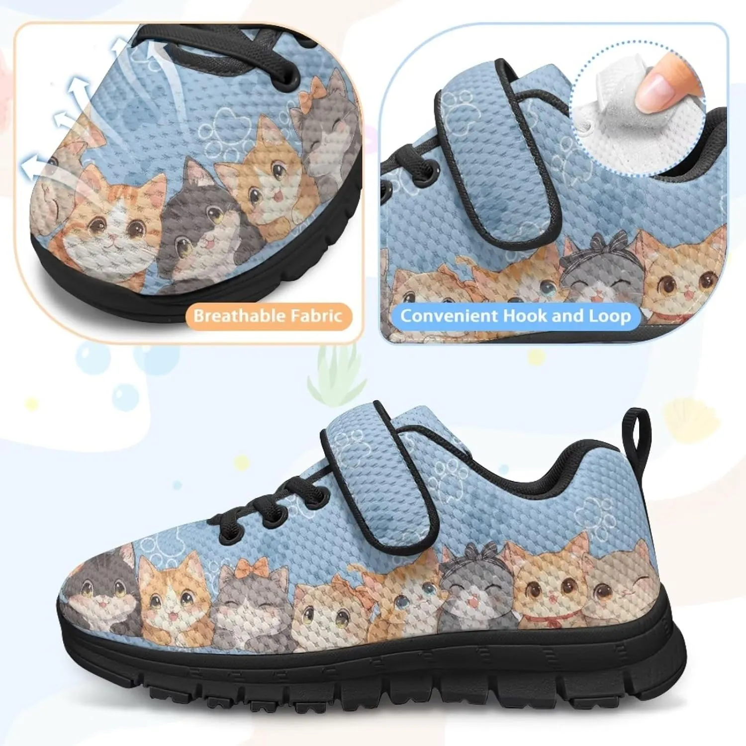 Girls Cute Sneakers Single Buckle Athletic Shoes Breathable Mesh Sneaker for Running Tennis Walking US 11-2.5