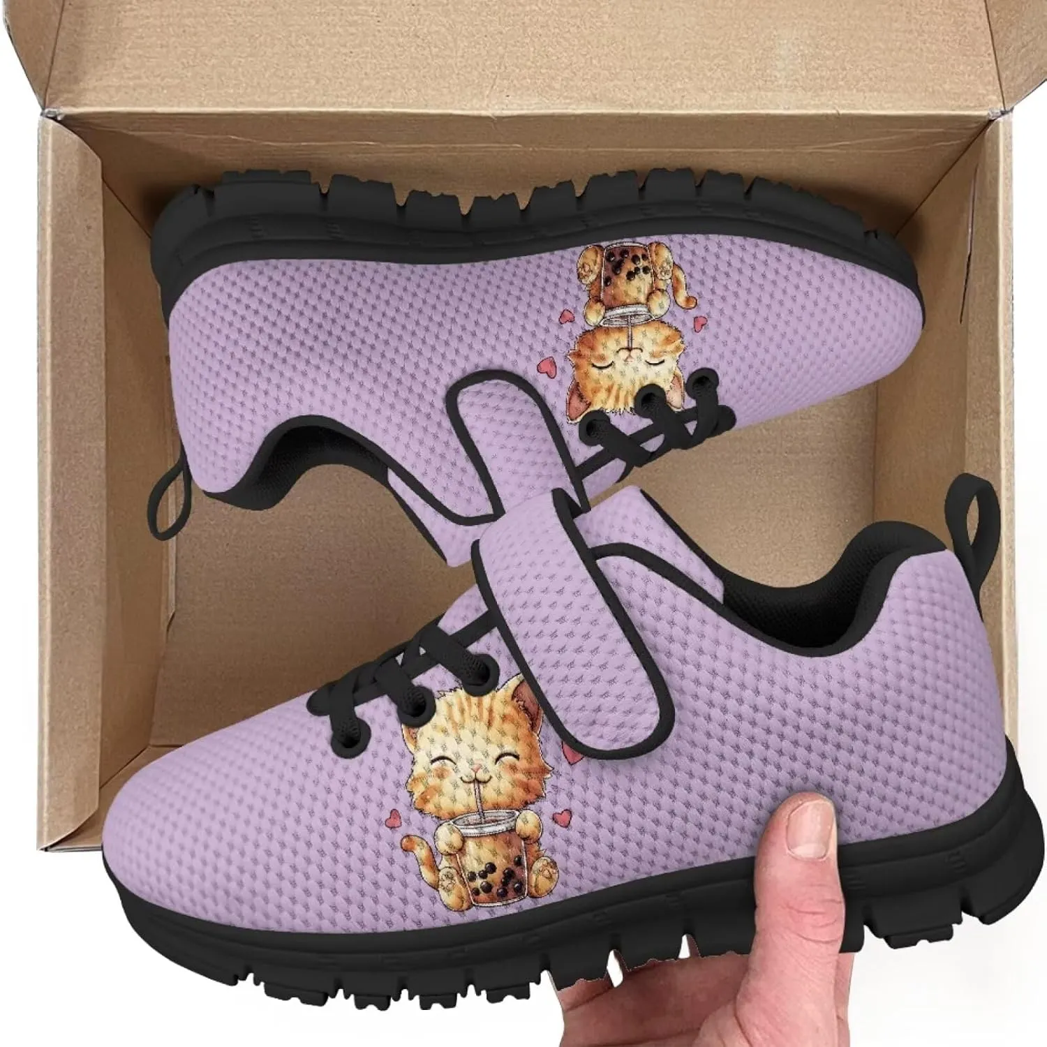 Girls Cute Sneakers Single Buckle Athletic Shoes Breathable Mesh Sneaker for Running Tennis Walking US 11-2.5
