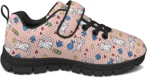 Girls Cute Sneakers Single Buckle Athletic Shoes Breathable Mesh Sneaker for Running Tennis Walking US 11-2.5