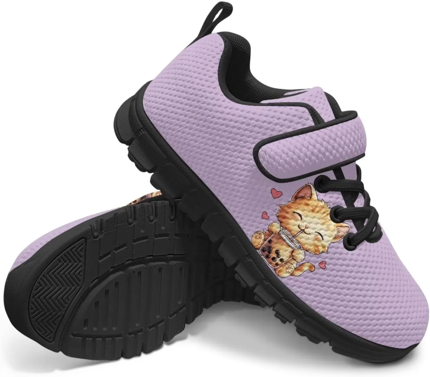 Girls Cute Sneakers Single Buckle Athletic Shoes Breathable Mesh Sneaker for Running Tennis Walking US 11-2.5
