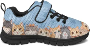 Girls Cute Sneakers Single Buckle Athletic Shoes Breathable Mesh Sneaker for Running Tennis Walking US 11-2.5