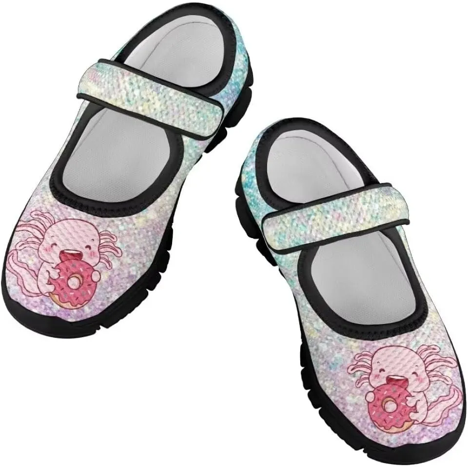 Girls Mesh Sneaker Toddler Mary Jane Shoes Lightweight Casual Shoes for Running Vacation