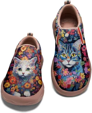 Girls Slip-on Loafers Kid's Casual Shoes Lightweight Comfort Fashion Sneakers Animal Style