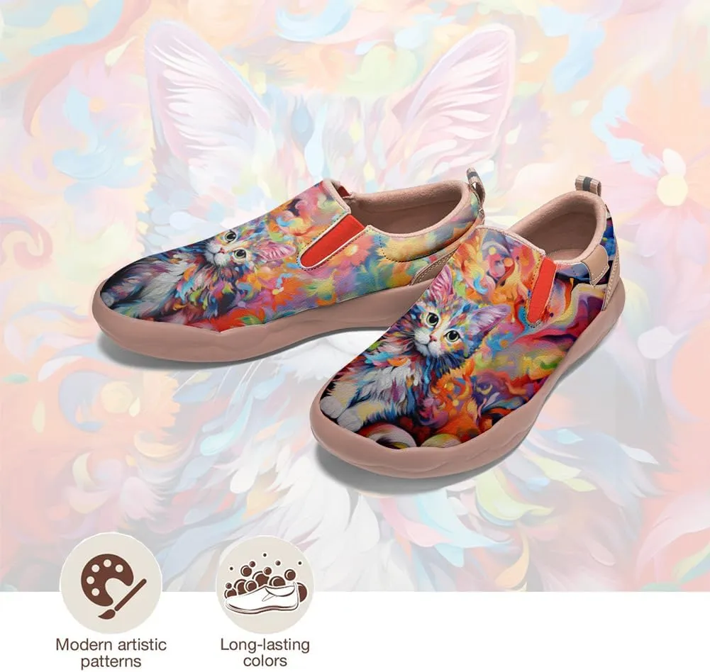 Girls Slip-on Loafers Kid's Casual Shoes Lightweight Comfort Fashion Sneakers Animal Style