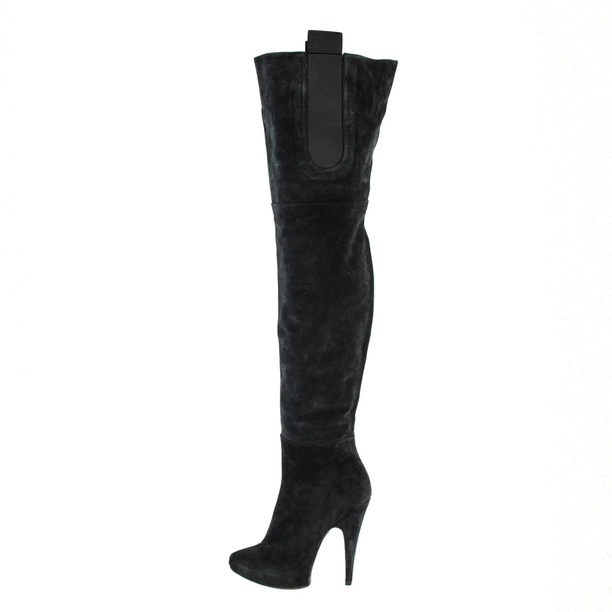 Givenchy Black Suede Over the Knee Boots Size 8.5 | EU 38.5