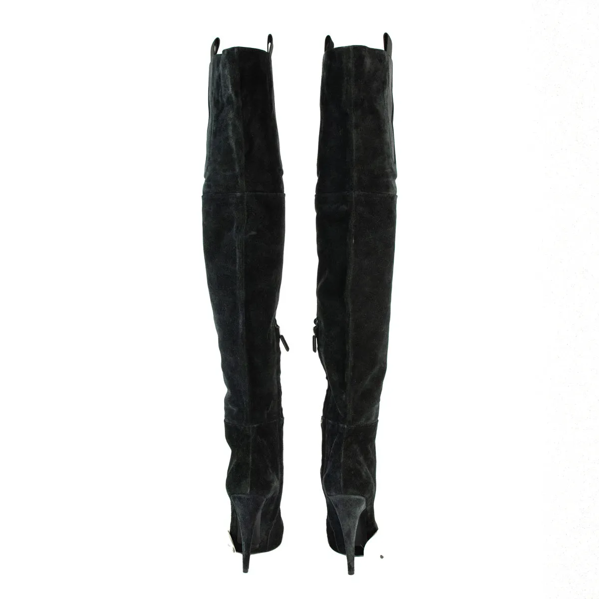 Givenchy Black Suede Over the Knee Boots Size 8.5 | EU 38.5