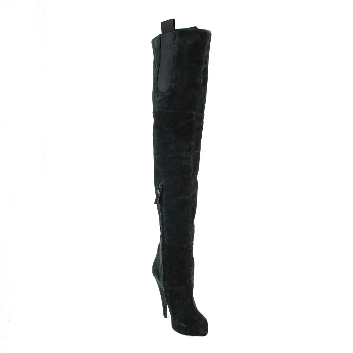 Givenchy Black Suede Over the Knee Boots Size 8.5 | EU 38.5